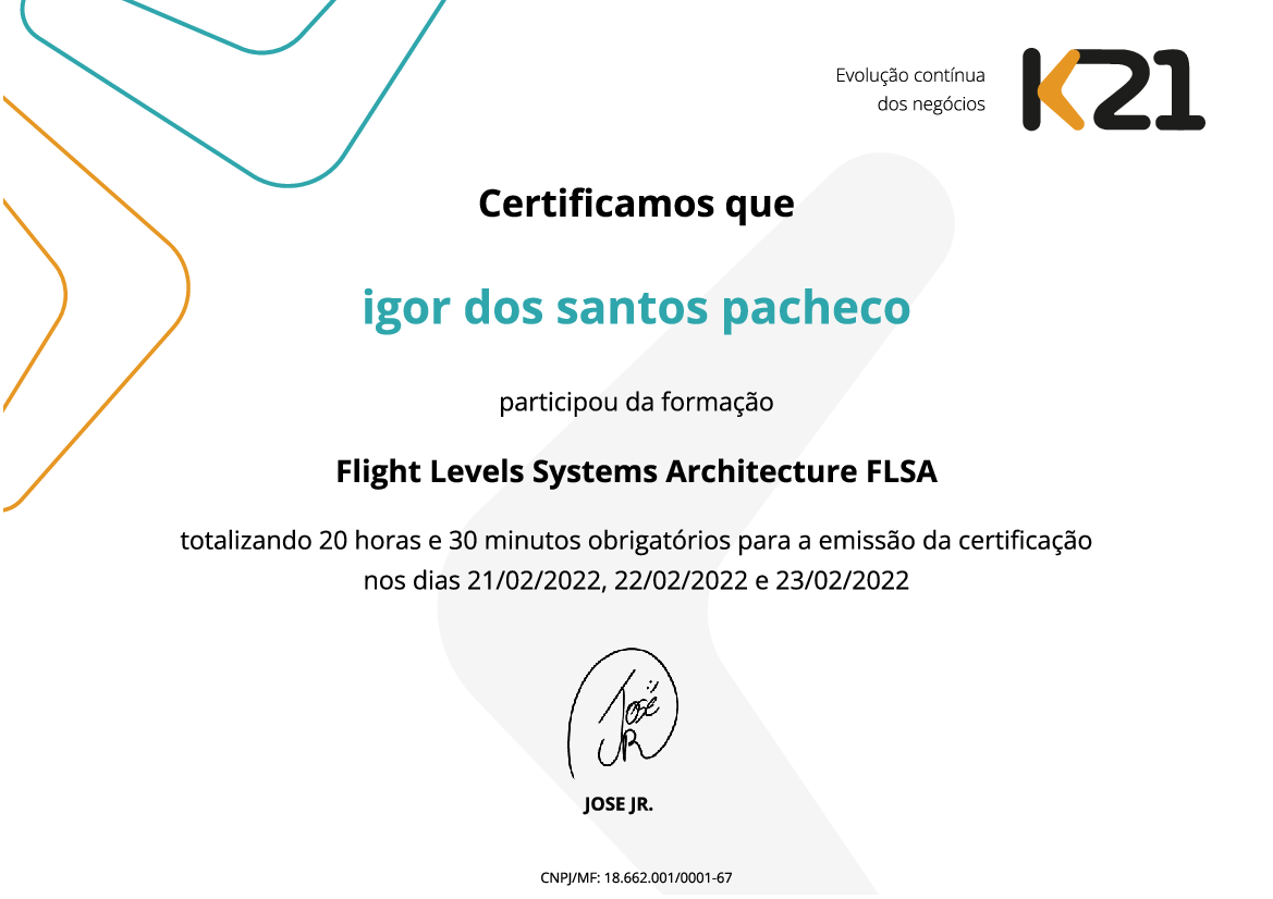 Certificado K21